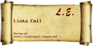 Liska Emil névjegykártya